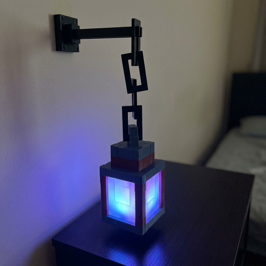 Customer photo: lantern next to her grandson's bed