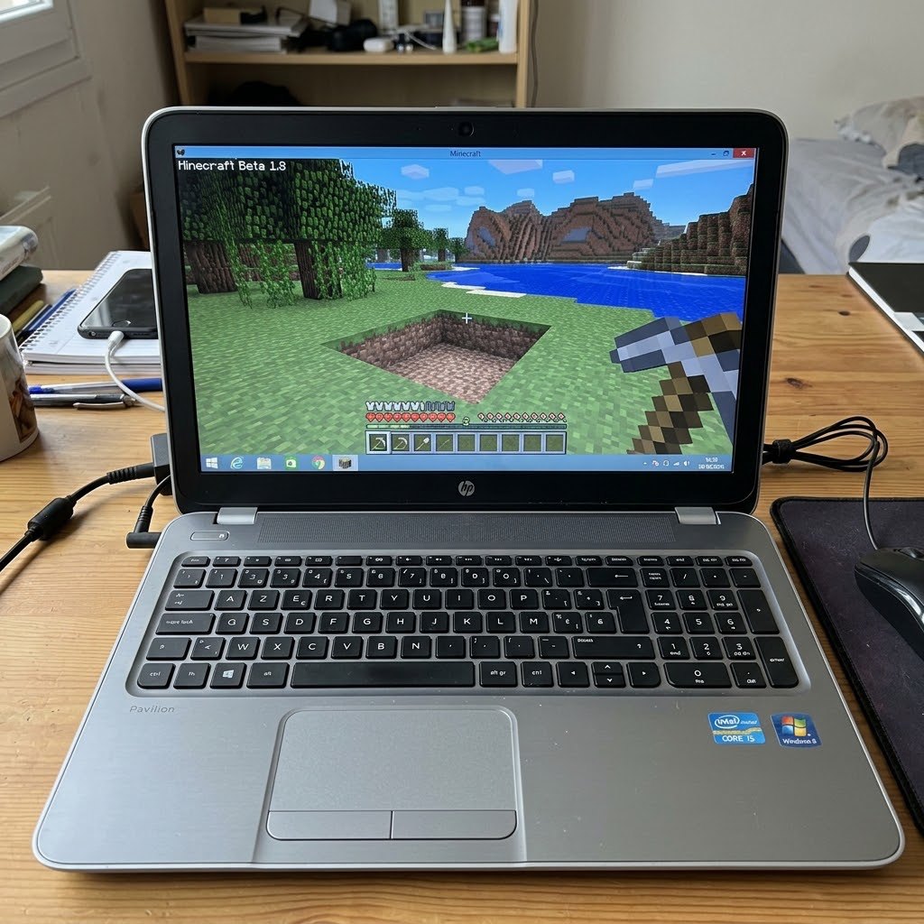 The founder's old laptop setup