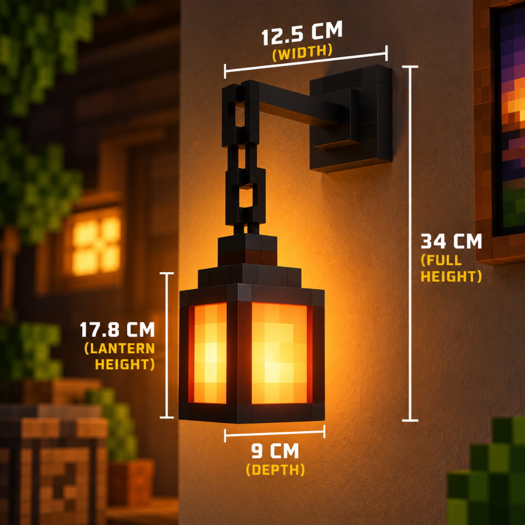 Relic Lantern dimensions: 34 cm full height, 17.8 cm lantern, 12.5 cm width, 9 cm depth